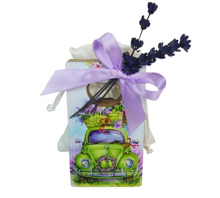 Bomboniere Matrimonio Anniversario Apribottiglie Macchina Sacchetto Lavanda Stabilizzata