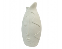 Vaso Face H 23,5 Ceramica Composizione Floreale Addobbi