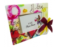 Bomboniere Cornice Ceramica Cuore 23x18 Matrimonio Anniversario