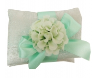Bomboniere Fazzoletto Piegato Tiffany Applicazione Ortensia Artificiale