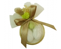 Bomboniere Matrimonio Tulle Anello Piccolo Fiori Essiccati