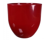 Vaso Shine D 22 H 18 Rosso Burgundy Composizione Floreale Arredo