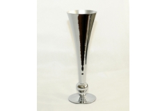 Flute Stylish Metal Specchiato Colore Silver 14x44 Cm