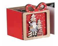 Cassetta Paesaggio Quadra 11,5x12,5x13,5 Decorazioni Natale