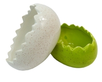 Vaso Ceramica Uovo Basso Decorazione Primavera Pasqua