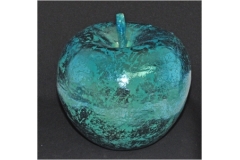 Mela Apple Di Natale Color Cobalto Lucido Shine Diametro 20 Cm H 18 Cm